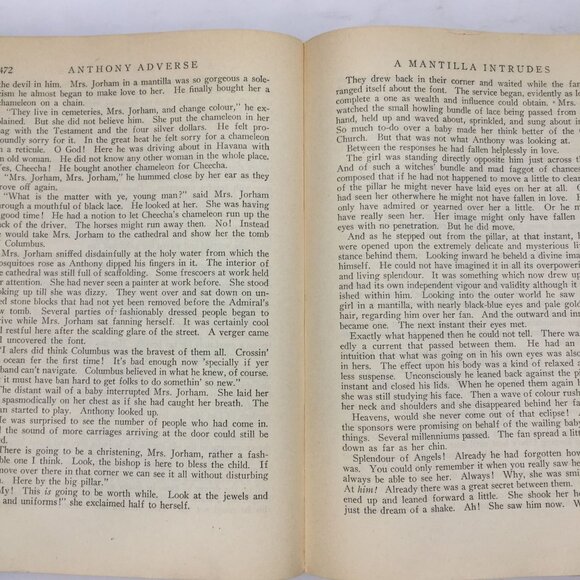 Vintage 1933 Anthony Adverse Hervey Allen Hardcover Historical Fiction Ex Libris - Picture 8 of 14